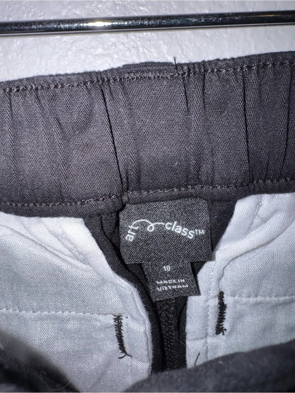 New art class Black Reinforced Knees Straight-Leg Kids Pants Size 10 Boys